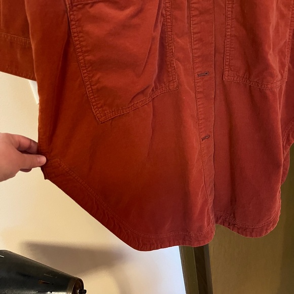 Anthropologie Pilcro Orange Corduroy Duster size Medium - Picture 5 of 9